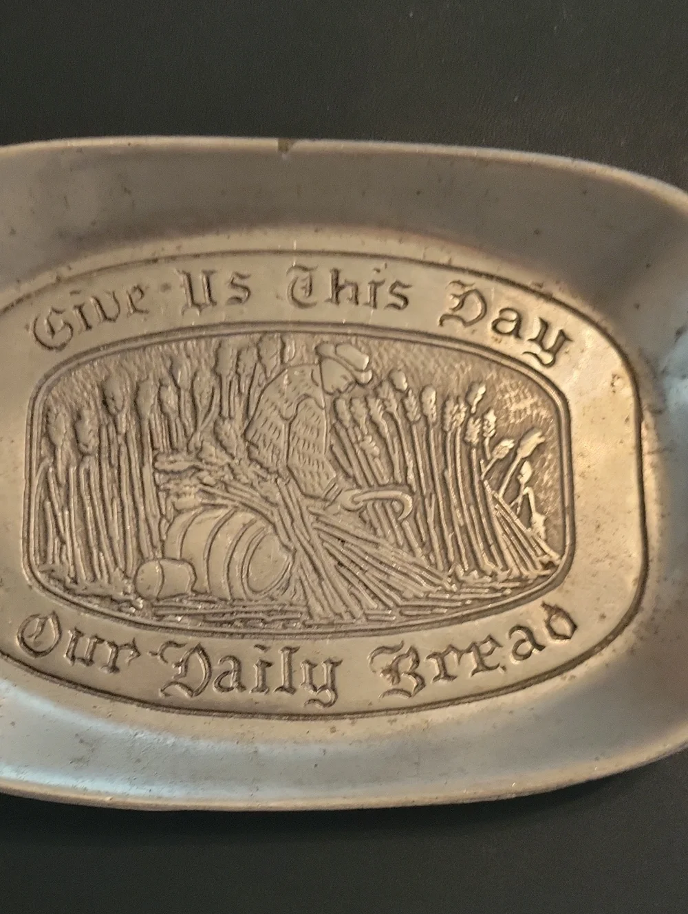 Vintage CC Cantrell Pewter Bread Dish